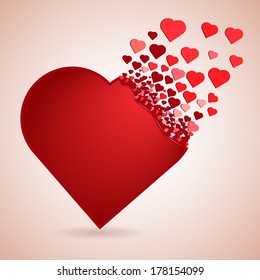 Abstract Creative concept vector image of heart for Web and Mobile Applications isolated on background. Vector illustration template design, Business infographic and social media, original icons.