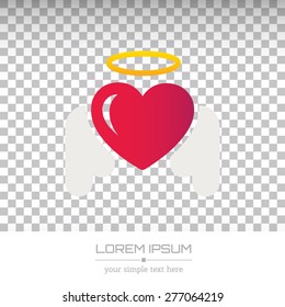 Abstract Creative concept vector image logo of heart for web and mobile applications isolated on background, art illustration template design, business infographic and social media, icon, symbol.