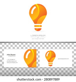 Abstract Creative concept vector image logo of bulb for web and mobile applications isolated on background, art illustration template design, business infographic and social media, icon, symbol.
