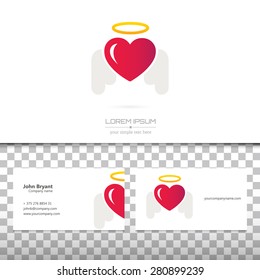 Abstract Creative concept vector image logo of heart for web and mobile applications isolated on background, art illustration template design, business infographic and social media, icon, symbol.