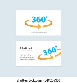 Abstract Creative concept vector image logo of 360 degrees for web and mobile applications isolated on background, art illustration template design, business infographic and social media, icon, symbol