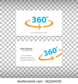 Abstract Creative concept vector image logo of 360 degrees for web and mobile applications isolated on background, art illustration template design, business infographic and social media, icon, symbol