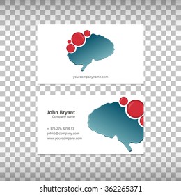 Abstract Creative concept vector image logo of brain for web and mobile applications isolated on background, art illustration template design, business infographic and social media, icon, symbol.