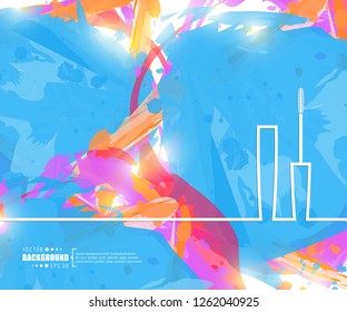 Abstract creative concept vector line draw background for web, mobile app, illustration template design, business infographic, page, brochure, banner, presentation, poster, cover, booklet, document.