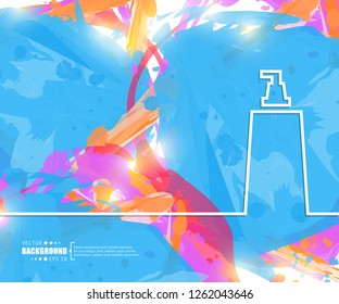 Abstract creative concept vector line draw background for web, mobile app, illustration template design, business infographic, page, brochure, banner, presentation, poster, cover, booklet, document.