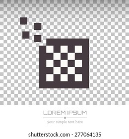 Abstract Creative concept vector logo of chess for web and mobile applications isolated on background, art illustration template design, business infographic and social media, icon, symbol, element.