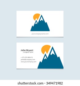 Abstract Creative concept vector logo icon of alp for Web and Mobile Applications isolated on background. Vector illustration template design, Business infographic and social media, origami icons.
