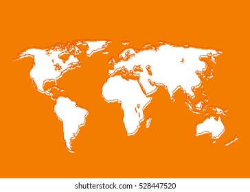 Abstract creative concept vector map of the world for Web and Mobile Applications isolated on background. Vector illustration, creative template design, Business software and social media, origami.