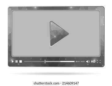 Abstract Creative concept vector media player. For modern web and mobile Applications isolated on background, interface, illustration template design, business infographic and social multimedia icon.