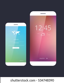 Abstract creative concept vector member login form interface.Art illustration, design theme, modern menu, ui, app, contact empty box, profil log in