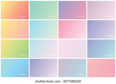 Abstract creative concept vector multicolor blurred background set. For Web and Mobile Applications, illustration template design, business infographic and social media, modern decoration. EPS 10