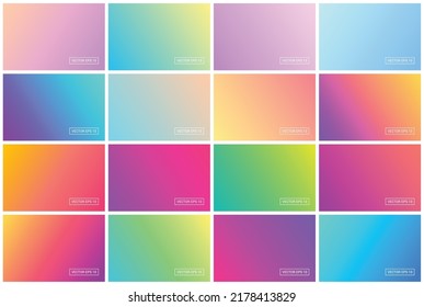 Abstract creative concept vector multicolor blurred background set. For Web and Mobile Applications, illustration template design, business infographic and social media, modern decoration. EPS 10