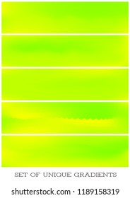 Abstract Creative concept vector multicolored blurred background set. For Web and Mobile Applications, art illustration template design, business infographic and social media, modern decoration.