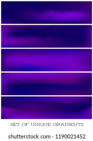 Abstract Creative concept vector multicolored blurred background set. For Web and Mobile Applications, art illustration template design, business infographic and social media, modern decoration.