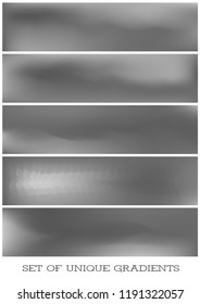 Abstract Creative concept vector multicolored blurred background set. For Web and Mobile Applications, art illustration template design, business infographic and social media, modern decoration.