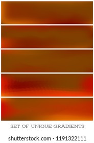 Abstract Creative concept vector multicolored blurred background set. For Web and Mobile Applications, art illustration template design, business infographic and social media, modern decoration.