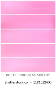 Abstract Creative concept vector multicolored blurred background set. For Web and Mobile Applications, art illustration template design, business infographic and social media, modern decoration.