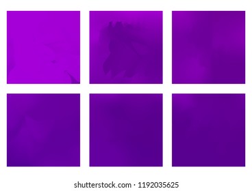 Abstract Creative concept vector multicolored blurred background set. For Web and Mobile Applications, art illustration template design, business infographic and social media, modern decoration.