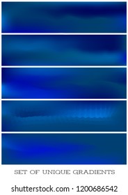 Abstract Creative concept vector multicolored blurred background set. For Web and Mobile Applications, art illustration template design, business infographic and social media, modern decoration.
