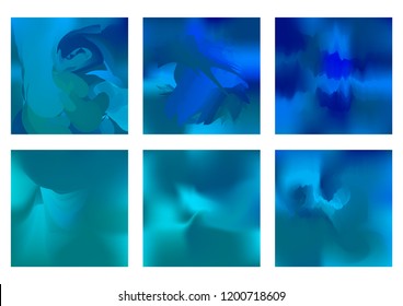 Abstract Creative concept vector multicolored blurred background set. For Web and Mobile Applications, art illustration template design, business infographic and social media, modern decoration.