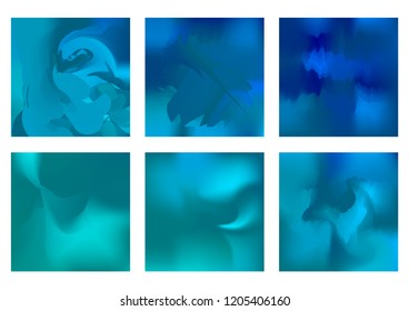 Abstract Creative concept vector multicolored blurred background set. For Web and Mobile Applications, art illustration template design, business infographic and social media, modern decoration.