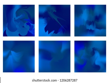 Abstract Creative concept vector multicolored blurred background set. For Web and Mobile Applications, art illustration template design, business infographic and social media, modern decoration.