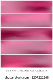 Abstract Creative concept vector multicolored blurred background set. For Web and Mobile Applications, art illustration template design, business infographic and social media, modern decoration.