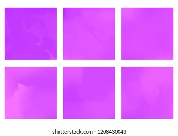 Abstract Creative concept vector multicolored blurred background set. For Web and Mobile Applications, art illustration template design, business infographic and social media, modern decoration.