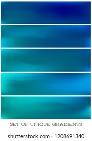 Abstract Creative concept vector multicolored blurred background set. For Web and Mobile Applications, art illustration template design, business infographic and social media, modern decoration.