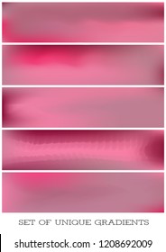 Abstract Creative concept vector multicolored blurred background set. For Web and Mobile Applications, art illustration template design, business infographic and social media, modern decoration.