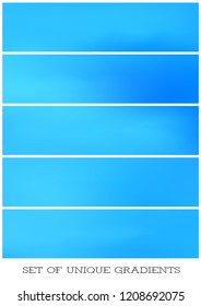 Abstract Creative concept vector multicolored blurred background set. For Web and Mobile Applications, art illustration template design, business infographic and social media, modern decoration.