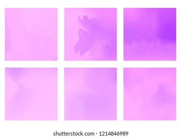 Abstract Creative concept vector multicolored blurred background set. For Web and Mobile Applications, art illustration template design, business infographic and social media, modern decoration.