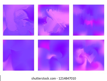 Abstract Creative concept vector multicolored blurred background set. For Web and Mobile Applications, art illustration template design, business infographic and social media, modern decoration.