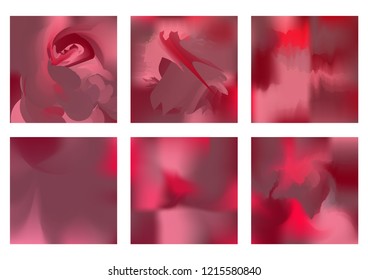 Abstract Creative concept vector multicolored blurred background set. For Web and Mobile Applications, art illustration template design, business infographic and social media, modern decoration.