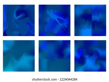 Abstract Creative concept vector multicolored blurred background set. For Web and Mobile Applications, art illustration template design, business infographic and social media, modern decoration.