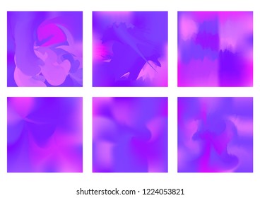 Abstract Creative concept vector multicolored blurred background set. For Web and Mobile Applications, art illustration template design, business infographic and social media, modern decoration.
