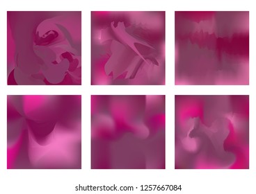 Abstract Creative concept vector multicolored blurred background set. For Web and Mobile Applications, art illustration template design, business infographic and social media, modern decoration.