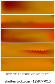 Abstract Creative concept vector multicolored blurred background set. For Web and Mobile Applications, art illustration template design, business infographic and social media, modern decoration.
