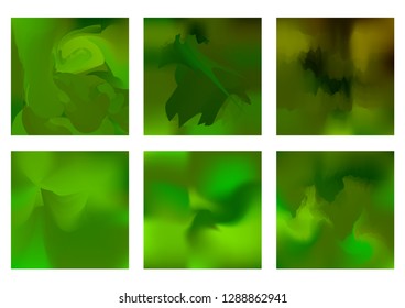 Abstract Creative concept vector multicolored blurred background set. For Web and Mobile Applications, art illustration template design, business infographic and social media, modern decoration.