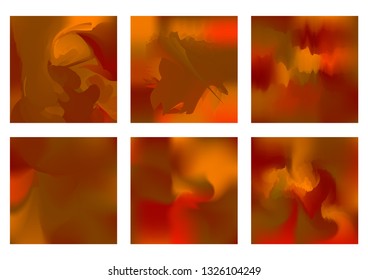 Abstract Creative concept vector multicolored blurred background set. For Web and Mobile Applications, art illustration template design, business infographic and social media, modern decoration.