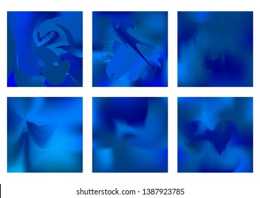 Abstract Creative concept vector multicolored blurred background set. For Web and Mobile Applications, art illustration template design, business infographic and social media, modern decoration.
