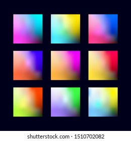 Abstract Creative concept vector multicolored gradient background set. For Web and Mobile Applications, art illustration template design, business info-graphics and social media, modern decoration