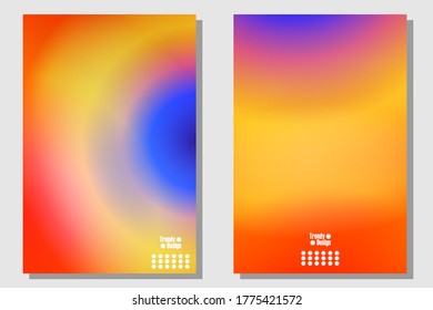 Abstract Creative concept vector multicolored blurred background set. For Web and Mobile Applications, art illustration template design, business infographic and social media, modern decoration.