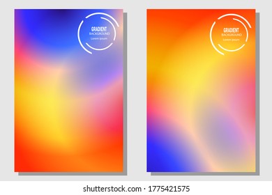 Abstract Creative concept vector multicolored blurred background set. For Web and Mobile Applications, art illustration template design, business infographic and social media, modern decoration.