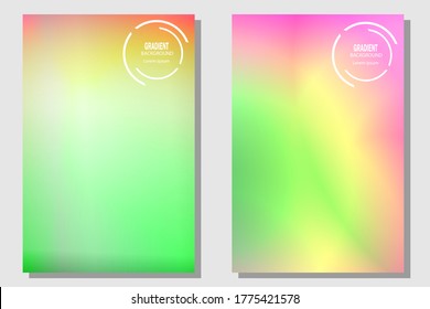 Abstract Creative concept vector multicolored blurred background set. For Web and Mobile Applications, art illustration template design, business infographic and social media, modern decoration.
