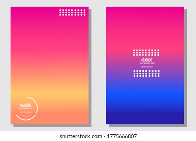 Abstract Creative concept vector multicolored trendy background set. For Web and Mobile Applications, art illustration template design, business infographic and social media, modern decoration.