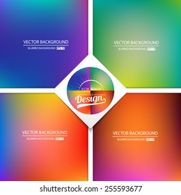 Abstract Creative concept vector multicolored blurred background set. For Web and Mobile Applications, art illustration template design, business infographic and social media, modern decoration.