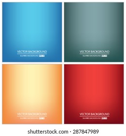 Abstract Creative concept vector multicolored blurred background set. For Web and Mobile Applications, art illustration template design, business infographic and social media, modern decoration.
