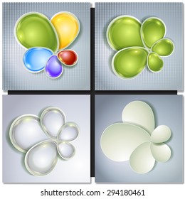 Abstract Creative concept vector multicolored blurred background set. For Web and Mobile Applications, art illustration template design, business infographic and social media, modern decoration.
