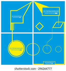 Abstract Creative concept vector multicolored blurred background set. For Web and Mobile Applications, art illustration template design, business infographic and social media, modern decoration.